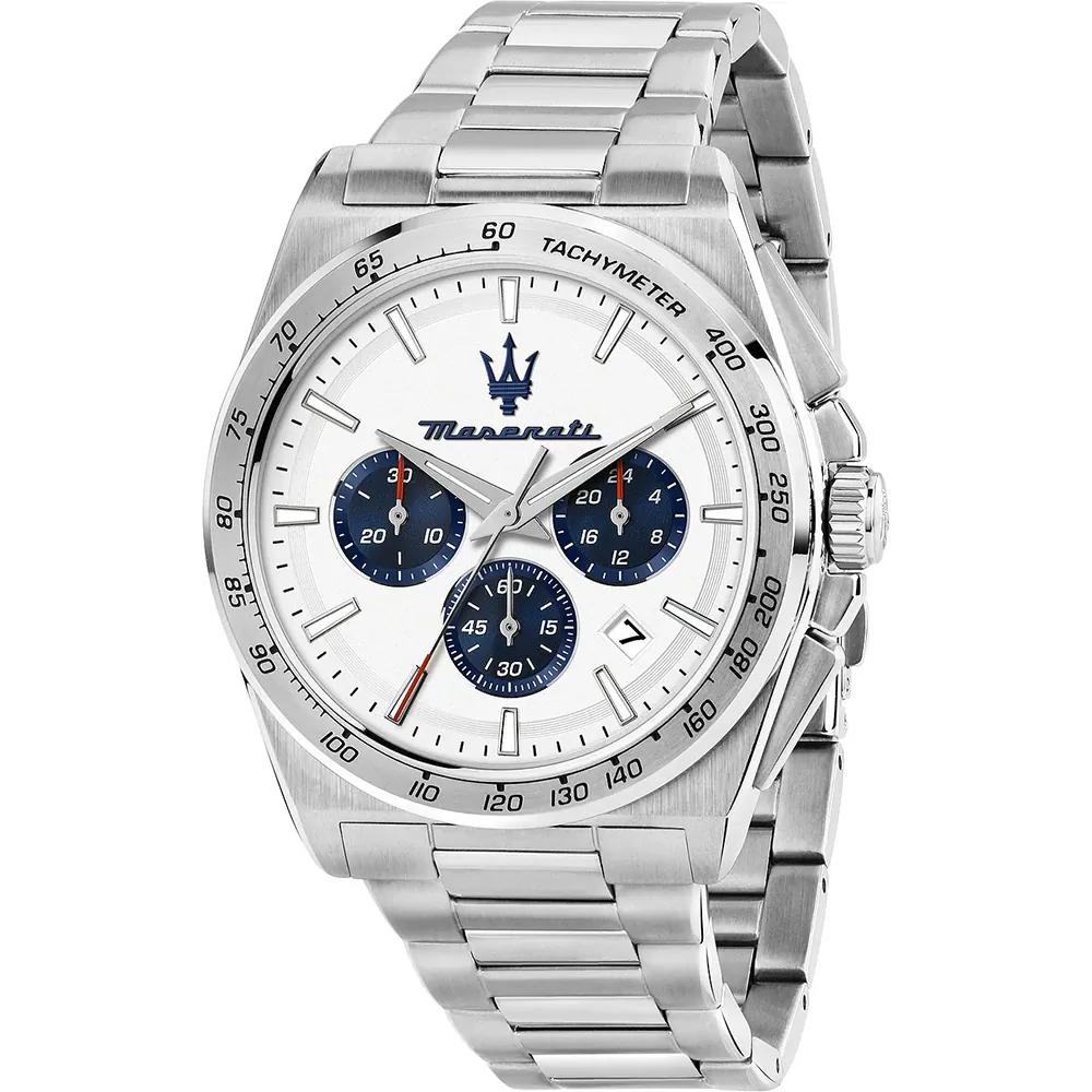 Maserati Velocità Chrono Белый Нержавеющая сталь Серебристый Мужской Кварцевый Хронограф с Датой R8873652007 белый