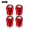 4 Pièces Bouchons de Valve de Pneu en Aluminium Bouchons Gonfleur de Pneu de Voiture Accessoires Style Pour Q5 C7 C6 C5 Q3 Q5 Q7 TT A1 A3 A4 A5 A6 A7 A8