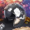 Stunning Light Effects Glitter Mirror Helmet Retractable Flip Visor Helmet  Music Festivals