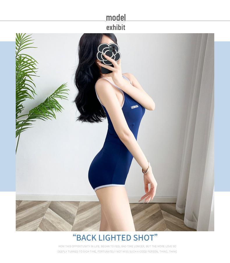 2024 Japanese College Style Two-Piece Women’s Swimsuit: Trendy, Belly-Covering, Sweet, Conservative One-Piece Hot Spring Wear