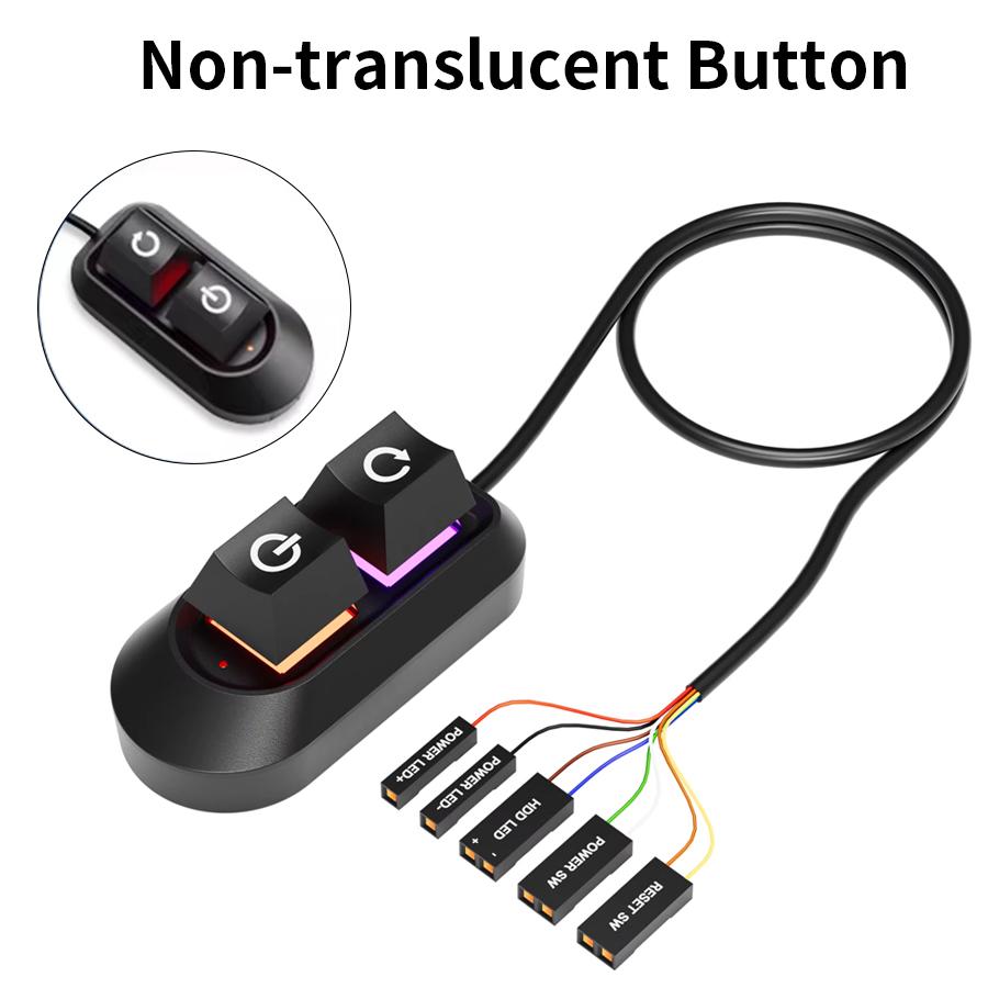 Desktop Mechanical Power Switch External Start Computer Switch On Off Reset Button Extension 2M Cable PC Case Motherboard Switch