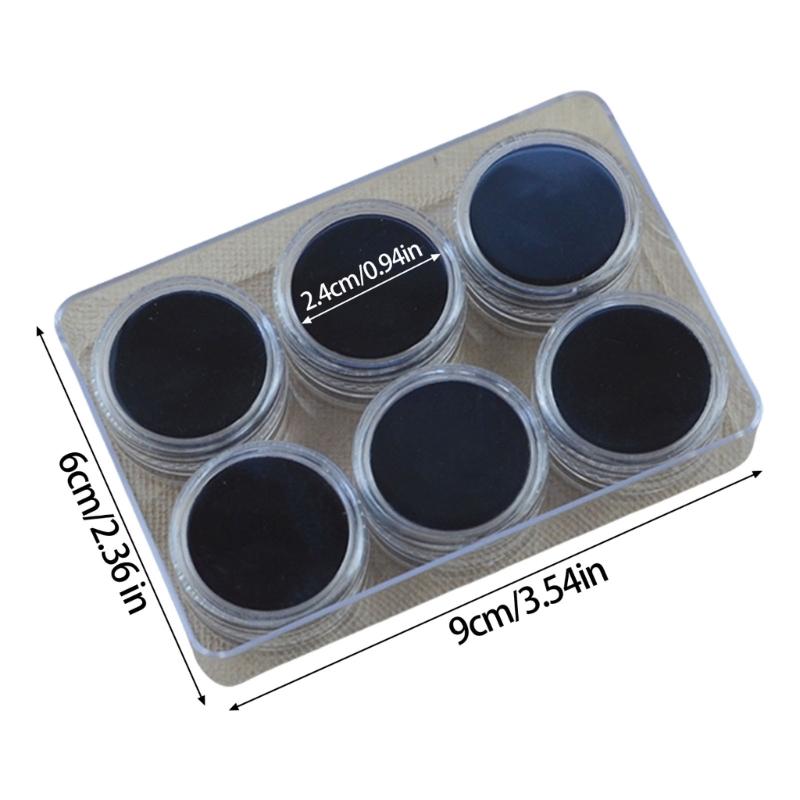 6 Stück Klarer Acryl-Edelsteinbehälter mit Schwammeinlage Klare Schmuck-Vitrine Aufbewahrungsbox
