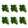 Artificial Leaves Aquariums Decoration 6PCS Suction Cup Hammock Bed, Betta Tanks Habitats Decors for Fish Shrimp Shelter and Spawning