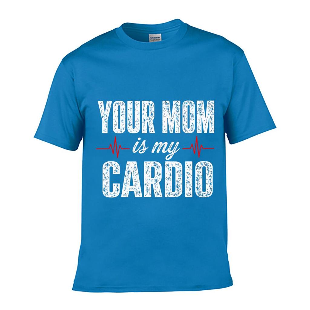 Your Mom Is My Cardio Unisex Summer Washed Tee Loose Distressed Top