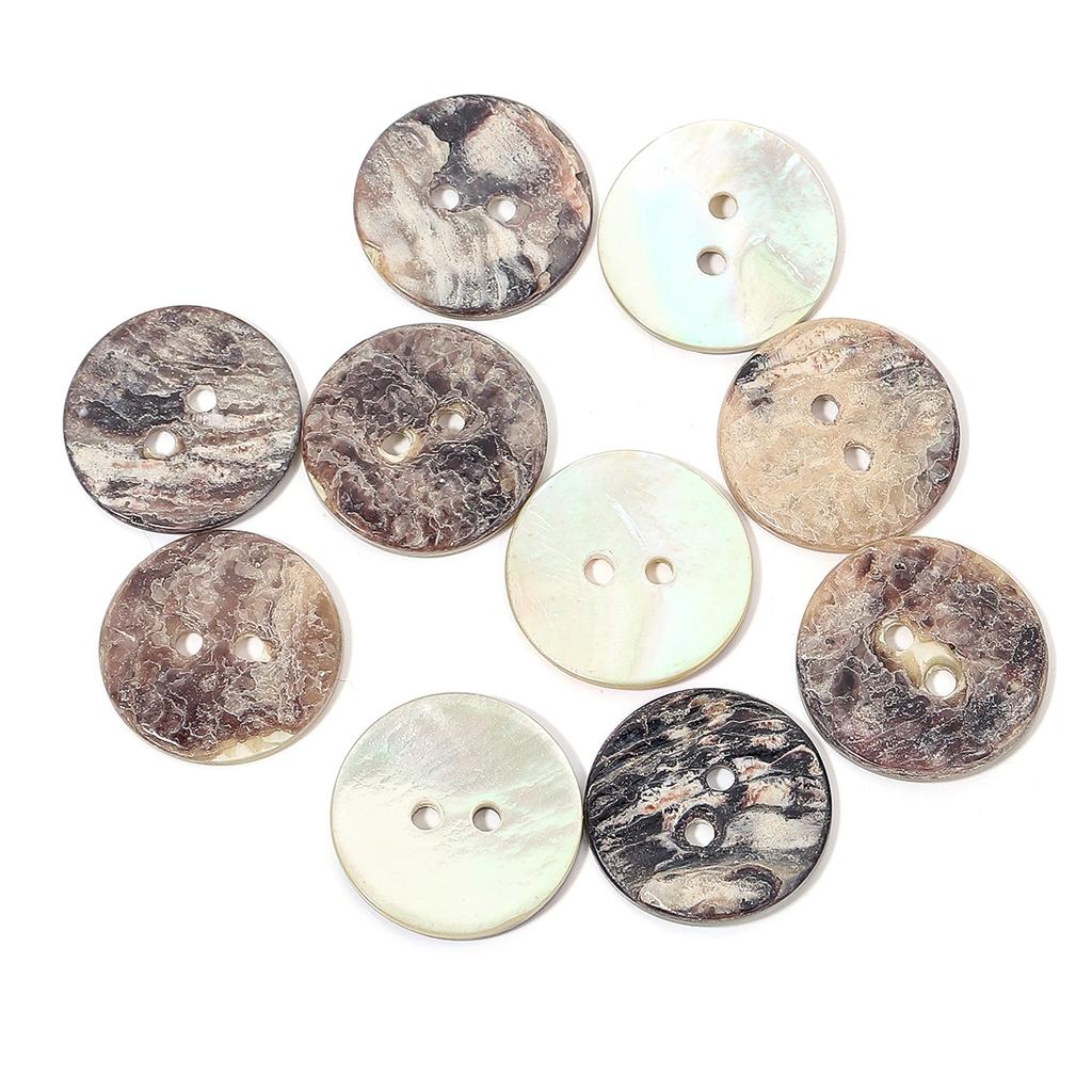 10-20 Pezzi Bottoni Naturali in Conchiglia da Cucito 10-20mm Colore Giappone Rotondo Conchiglia 2 Fori Bottone Per Accessori da Cucito Artigianato Fai da Te Abbigliamento