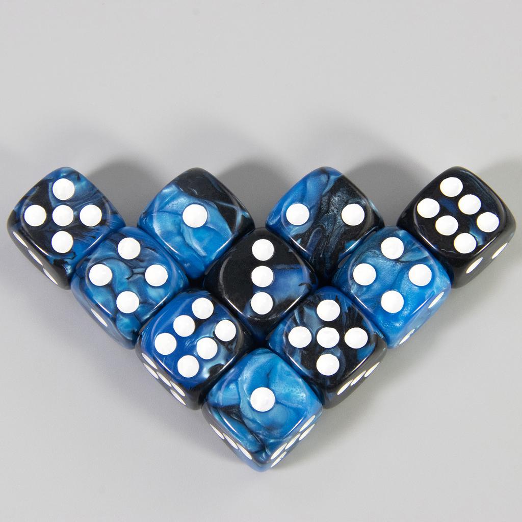 16mm Rounded Corner Dice 10pcs Mixing Colors Game Dice for Table Game Math Teching