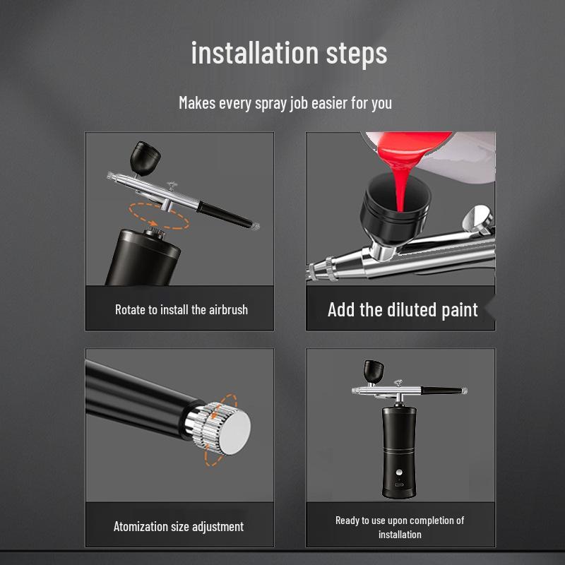 Elektrische Airbrush-Pistole für Tätowierungen, Modellbau, Acrylmalerei und Nagelkunst