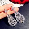 Earrings Earrings Femininity Personality Luxury Shining Zircon Crystal Versatile Earrings