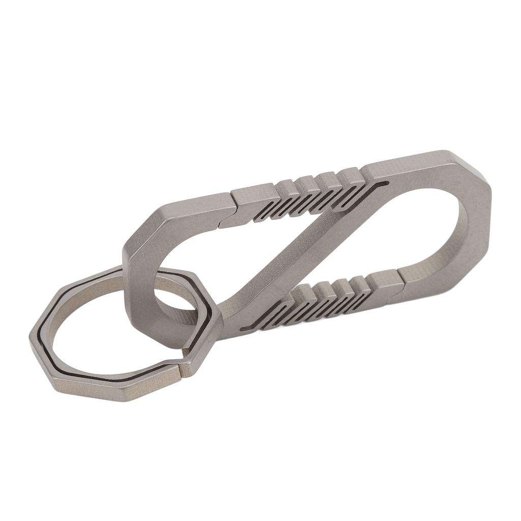 Ti Alloy Keychain Clip Dual Gate Quick Release EDC Key Ring Holder Organizer for Men Women