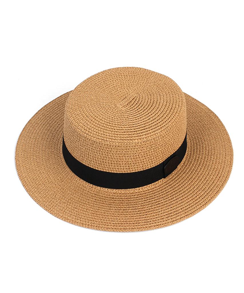 Summer Brown Flat Panama Hat