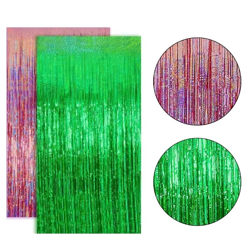 Metallic Tinsel Curtain for Birthday Wedding Use Holiday Celebration Decoration Hanging Streamers Party Backdrop