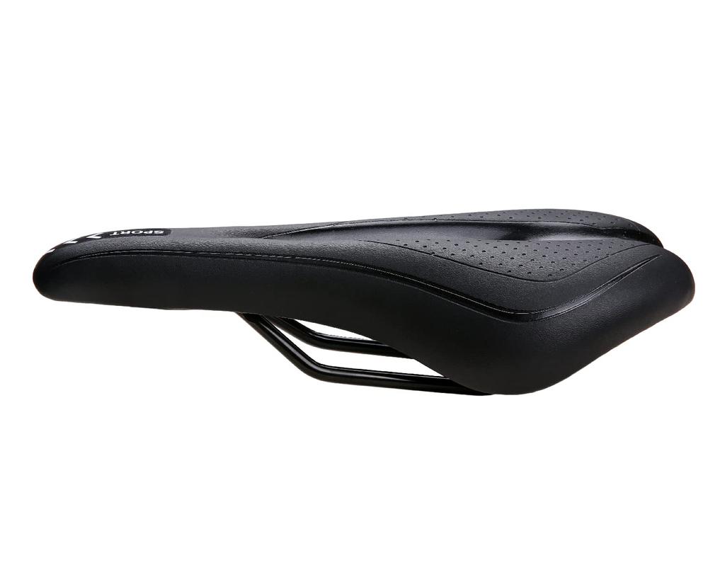 Bicycle Memory Foam Saddle and Thick Soft Road Bike Mountain Bike [Hollow Breathable, Cushion, Type] (Black/Black Hollow)