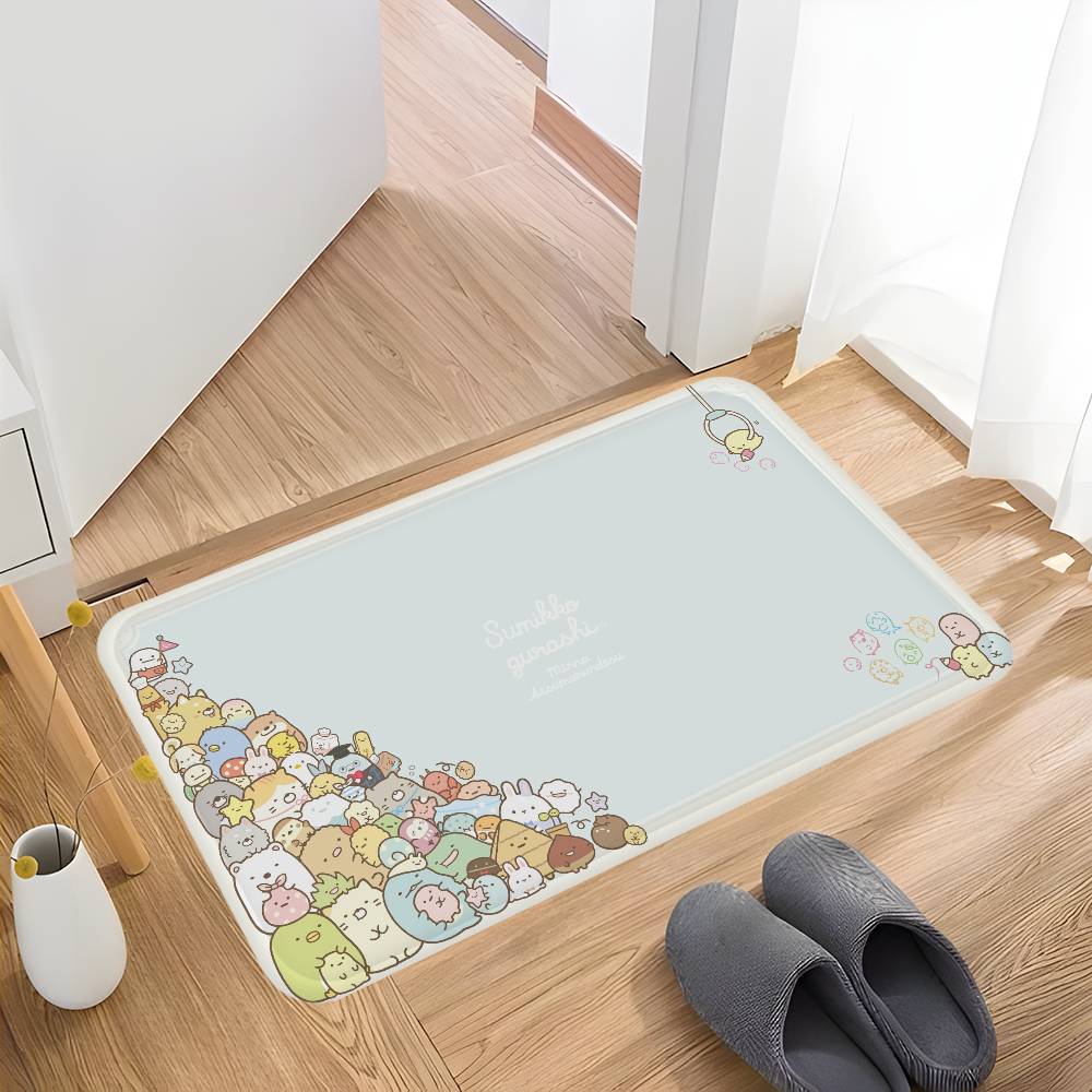 Cute Sumikko Gurashi Bathroom Mat Anti-slip Absorb Water Long Strip Cushion Bedroon Mat Welcome Doormat