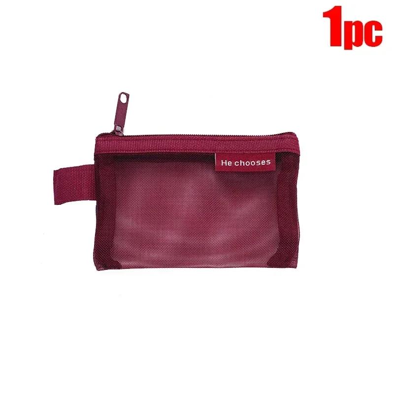 

Mini Square Mesh Storage Bag Cable Holder Zipper Travel Organizer drawers for clothes folding bag stand hanger hangingbig bags