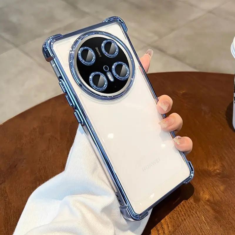 For Honor Magic 8 Pro Plating Lens Protection Film Case For Honor Magic 8 Lite Four Corners Anti-shock Protection Cover Bumper