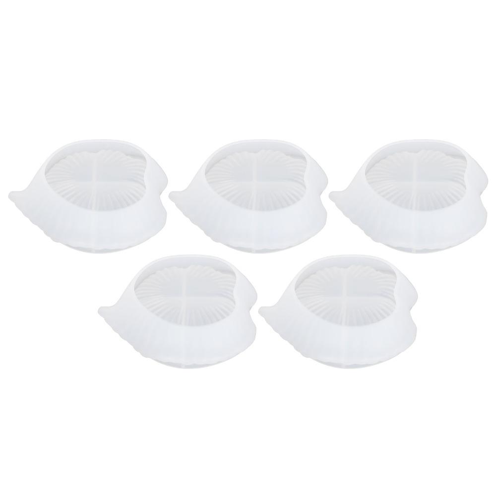 5pcs Reusable Silicone Mould Leaf Leaf Shaped Dish Mould Resin Casting Mould  Jewelry Making