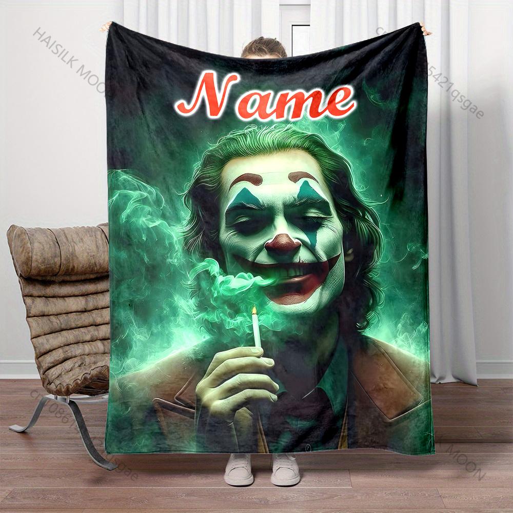 17 Style Custom Name Blanket Joker Movie Printed Blanket Soft And Warm Bedding For Bed Sofa Outdoor Travel Cover Blanket Gifts