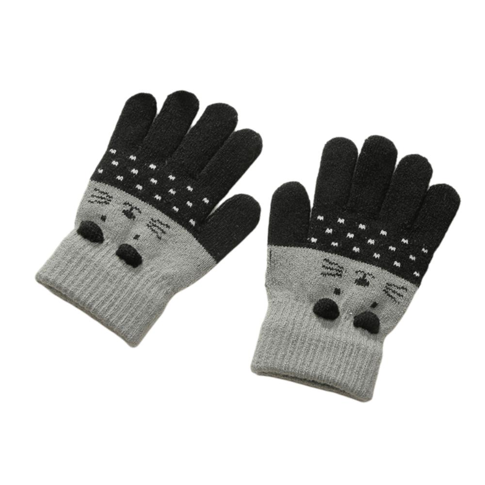 3- 10Years Old Fashion Warm Kids Winter Gloves Coldproof Candy Color Children Mittens Windproof Soft Knitted Gloves Toddler