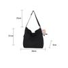 New Fashion Drawstring Shoulder Bag Travel Casual Nylon Tote Bag Waterproof Basic Style Crossbody Bucket Bag Women