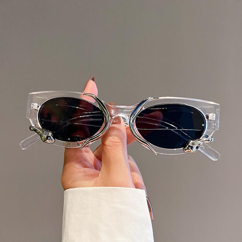 KAMMPT Cat Eye Women Sunglasses Fashion Snake Wrapped Round Vintage Shades UV400 Sun Glasses Luxury Brand
