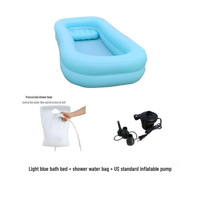 

Надувне ліжко для ванни для інвалідів та літніх людей - Портативна ПВХ складна ванна 2.15m x 0.95m x 0.3m
