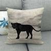 Fierce Wolf Wildlife Oil Painting Digital Printing Short Plush Pillow Covers For Car Sofa Office Cushion Cover Home Goods