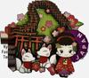 Japanese Epoxy Wood Refrigerator Magnets - Cute Cartoon Cultural Souvenirs, Soft Magnetic