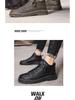 Men's Winter Velvet-Lined Leather Workwear Shoes - Retro Soft Bottom Low-Top Casual Martin Style
