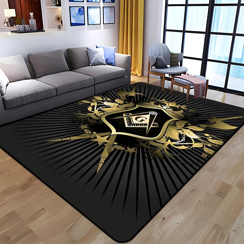Masonic Illuminati Printed Pattern Rug Baby Play Crawl Floor Mats Living Room Carpets Decoration Fitness Pet Anti-slip Carpet