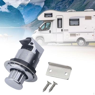 RV Pops Out Turn To Open Knob Latch Metal, Easy Installation, Accessories, Push Keyless Button Lock