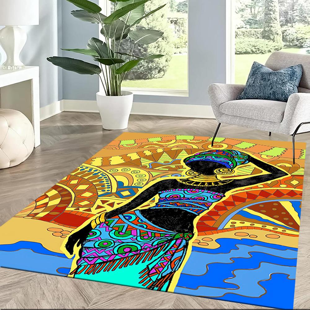 African Dance Celebration Floor Mats for Living Room, Bedroom and Room Decoration Are Suitable for Gifts.