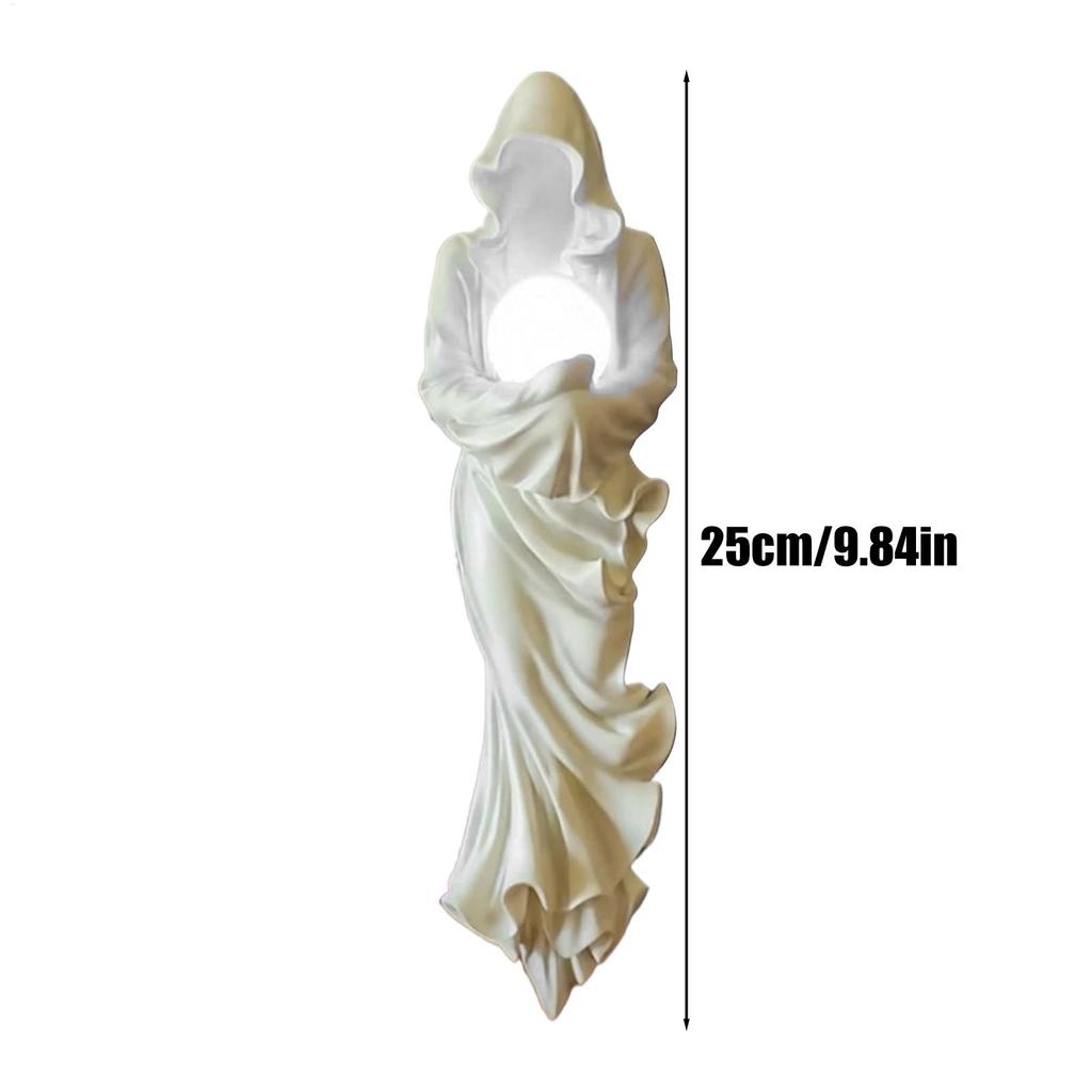 Ghost Figurine Halloween Ghost Figurine Hugging Lamp Resin Gothic Ornaments Tabletop Dark Art For Classmates Kids Teens Adults