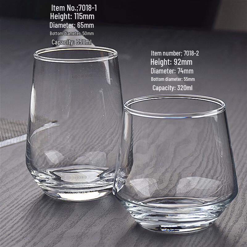 Shangqi Transparent Thickened Egg-Shaped Glass Water Cup