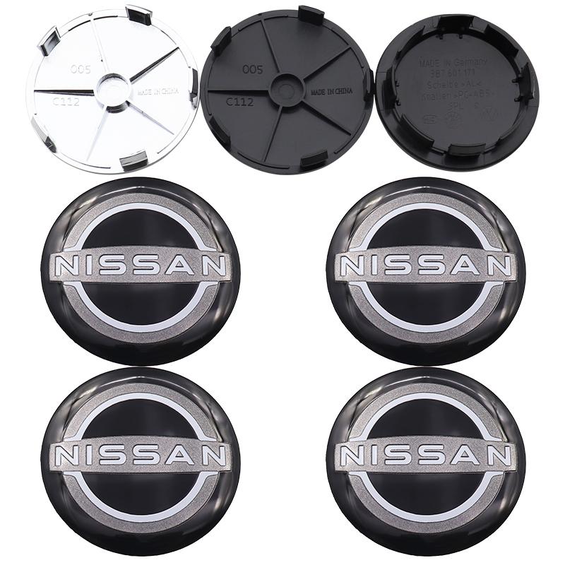 Para Nissan ArR44uds 3D 65mm 68mm Emblema de coche con logo Nissan Tapacubos Central de Rueda accesorios de estilo pegatina cubiertas a prueba de polvo para llanta de coche