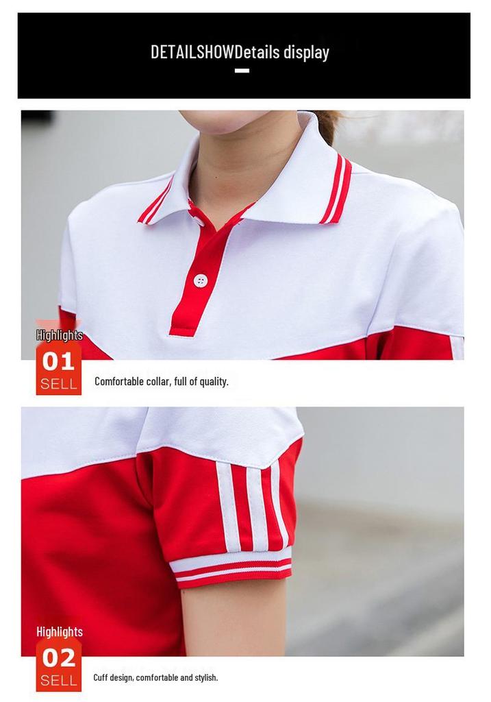 Summer 2020 Couple's Sportswear: Men's Short Sleeve School Uniform Set