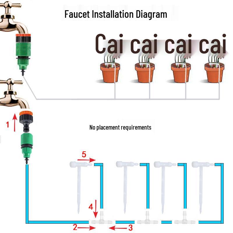 Automatic Adjustable Drip Irrigation System for Potted Plants - Ideal for Lazy Gardeners & Travelers