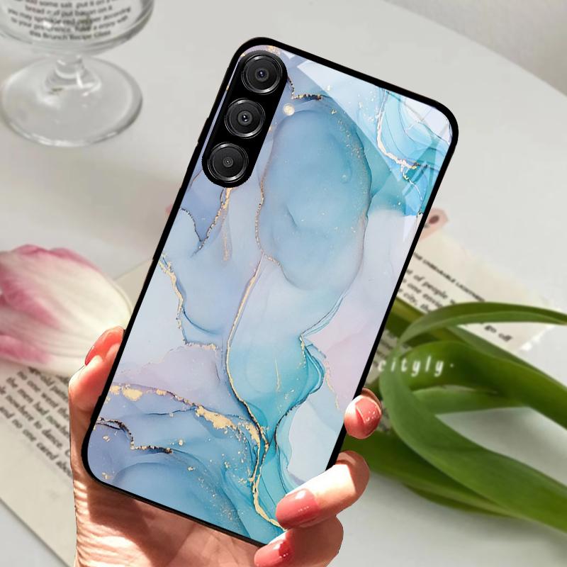 For Samsung A26 5G Case Hard PC Tempered Glass Phone Cover For Samsung Galaxy A36 A56 5G Fashion Animal Glass Protector Cases