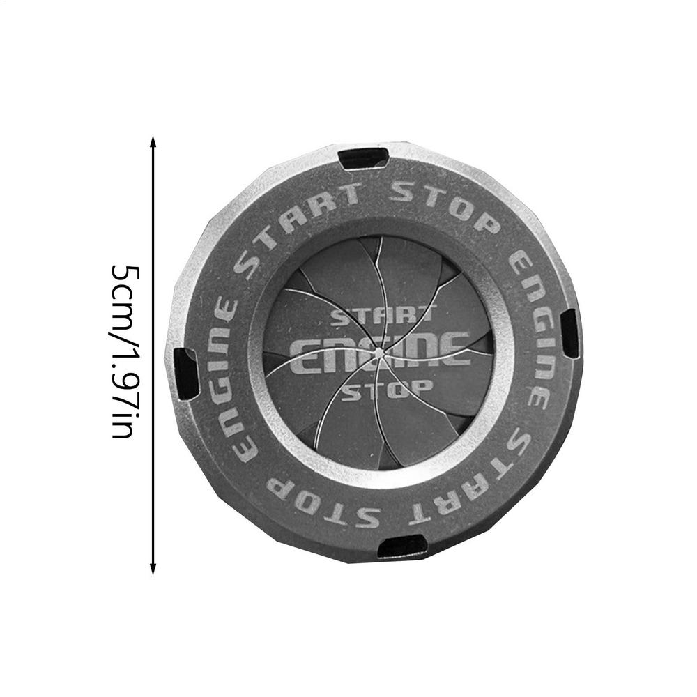 1Pc Car Moto Engine Start Stop Button Cover Blade-type Rotatable Protection Caps For IgnitionSwitch Interior Decoration Sticker