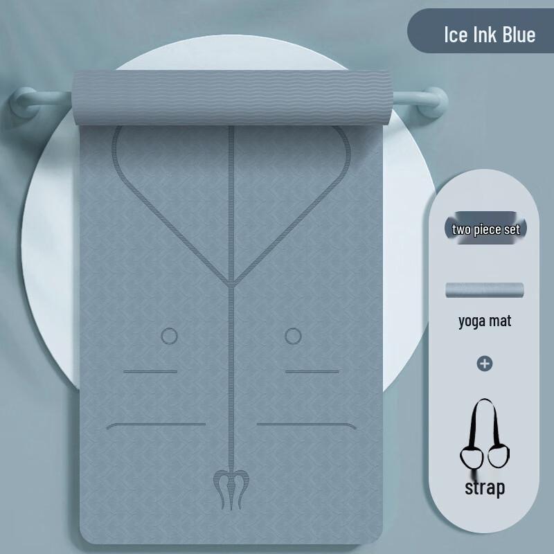 MieLanat Extra-Thick TPE Yoga Mat with Alignment Lines