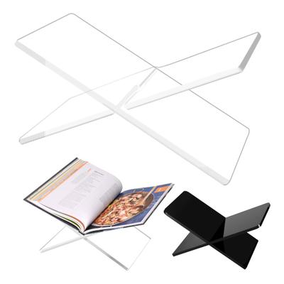 2 Teile/satz Acryl Buch Stehen Halter X-Förmigen Design Klar Stil Verdickt Lesen Bücherregal Buch Display Stand