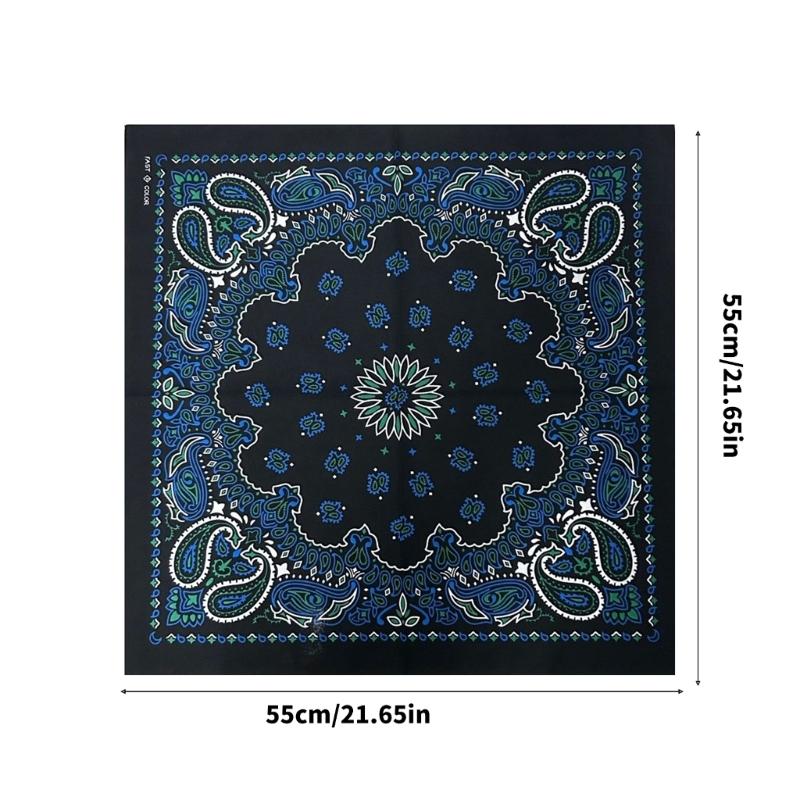 Bandana Classique Motif Cachemire Occidental Foulard de Tête pour le Sport et l'Activité de Plein Air Accessoire Hiphop