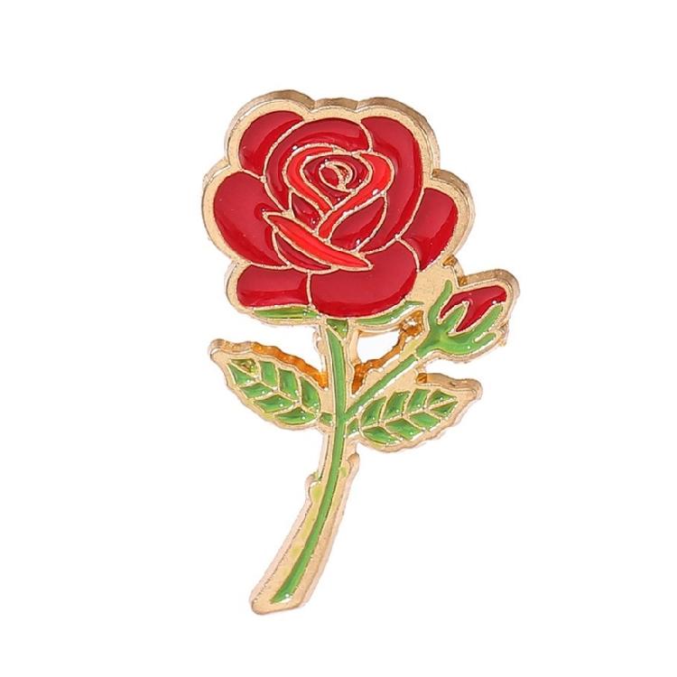 Exquisite Rose Enamel Pin Elegant Rose Pin Brooch Charm For Fashionable Women Attending Special Occasions