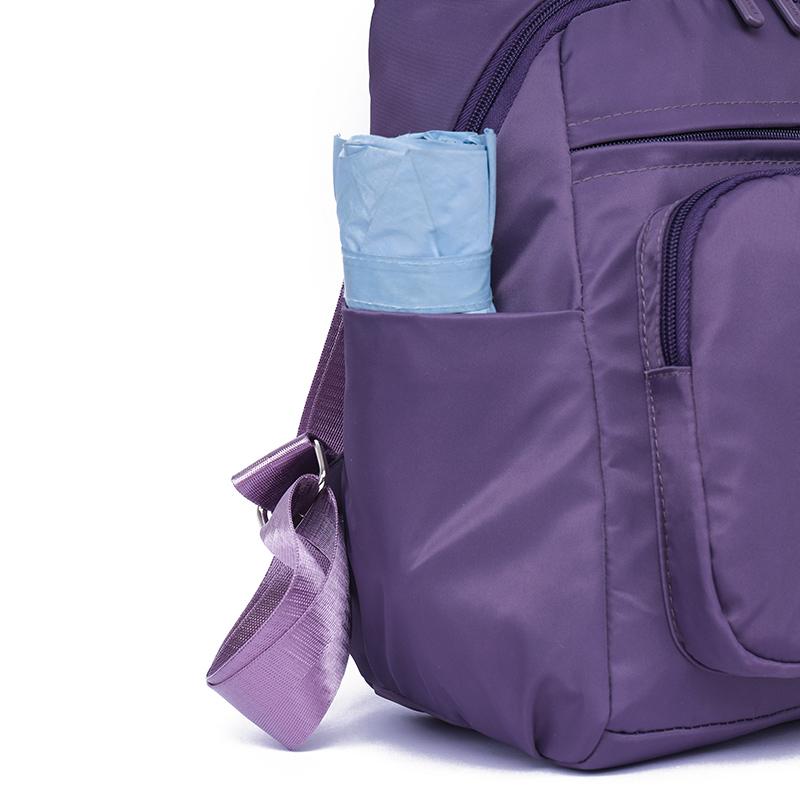 Women's Nylon Backpack with Multiple Pockets Lightweight Waterproof Daypack for Travel Daily