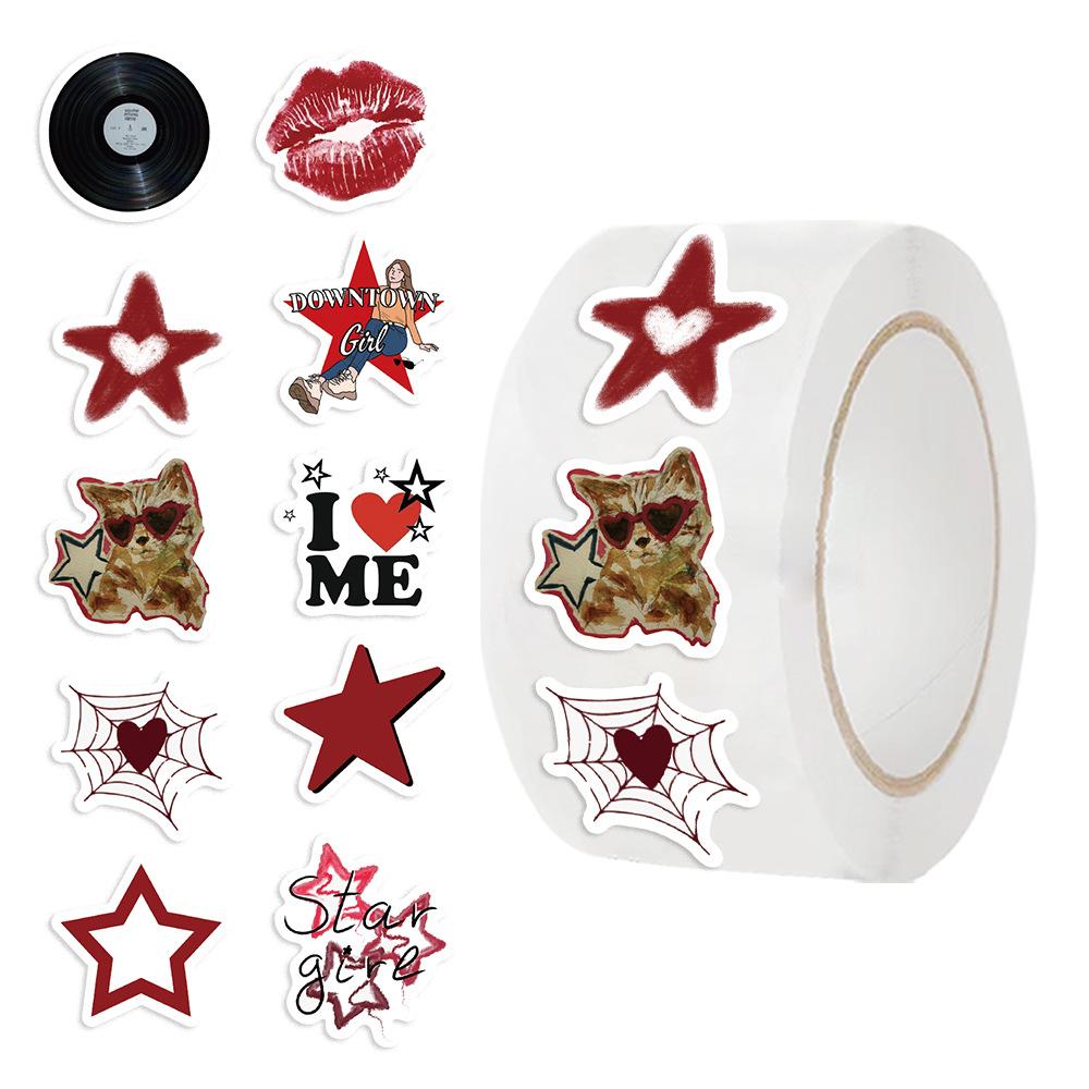 500pcs/roll Y2K Downtown Girls Aesthetics Cartoon Graffiti Stickers Phone Guitar Laptop Suitcase Waterproof Sticker Kids Toy