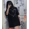 Combed tight pull shoulder strips good quality cotton short-sleeved t-shirt women's summer new