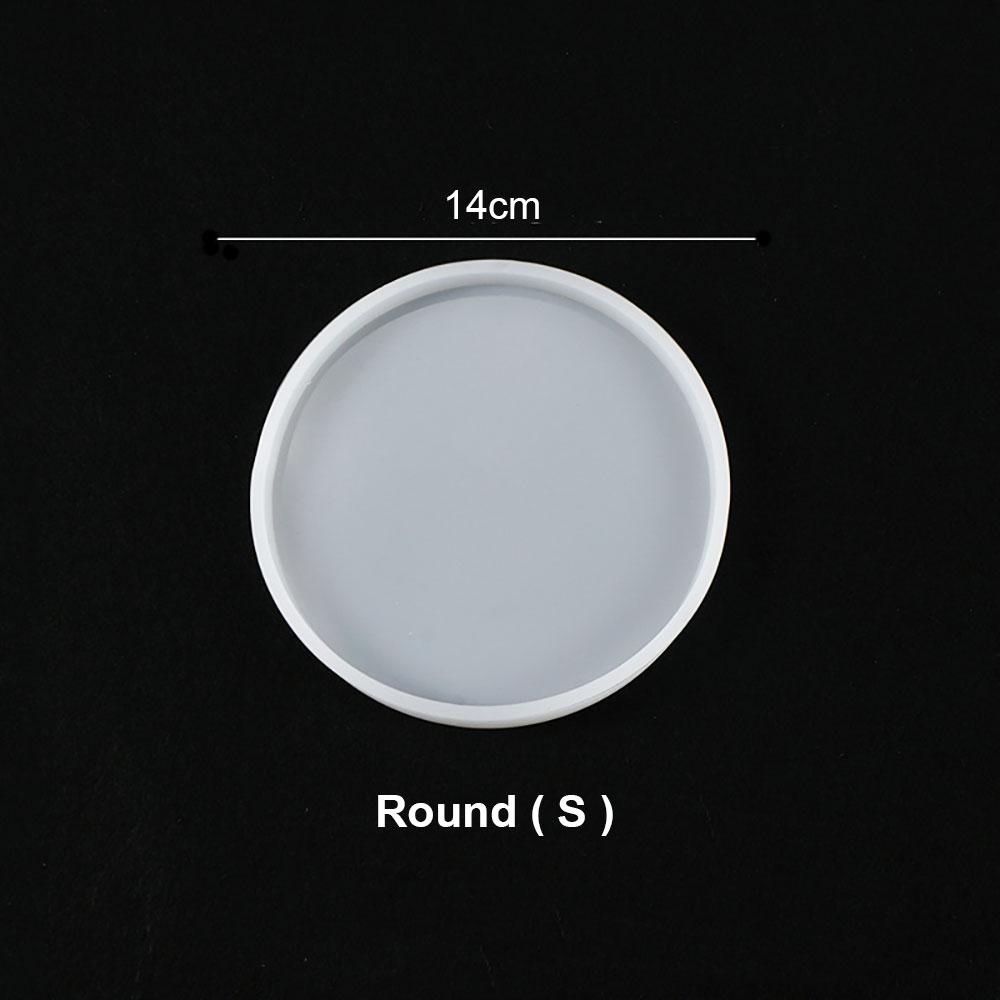 Silicone for DIY Coaster Resin Epoxy Mold Cup Mat Tray Tea Coaster Resin Molds Silicone Wine Glass Coasters Clay Plate Mould