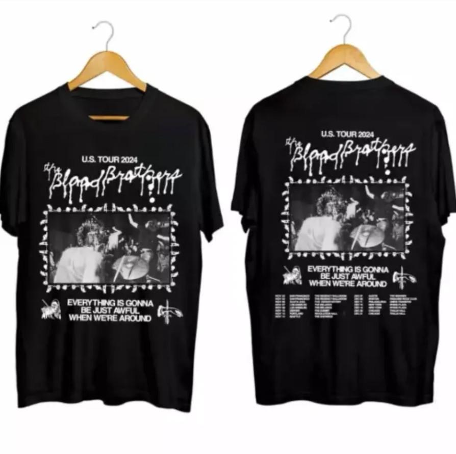 The Blood Brothers 2024 Tour T-Shirt – Men’s Heavyweight Fan Band Tee
