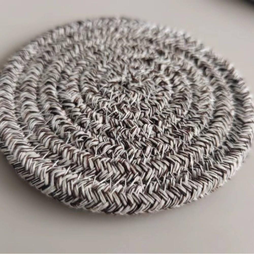 Round Woven Heat Resistant Mat Non-slip Water Absorbent Coaster New Cup Mat Home Cooking