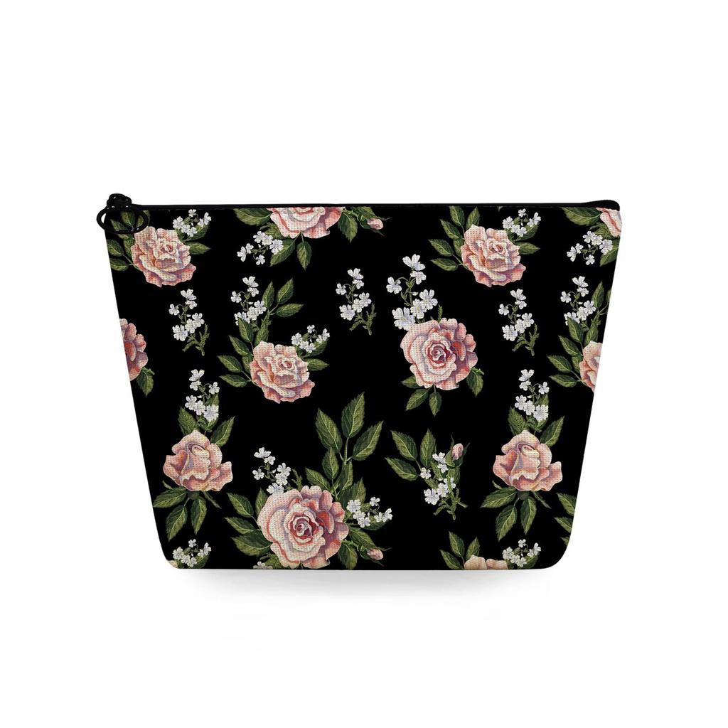 Women Flower Print Cosmetic Bag Toiletries Organize Travel Storage Case 6715