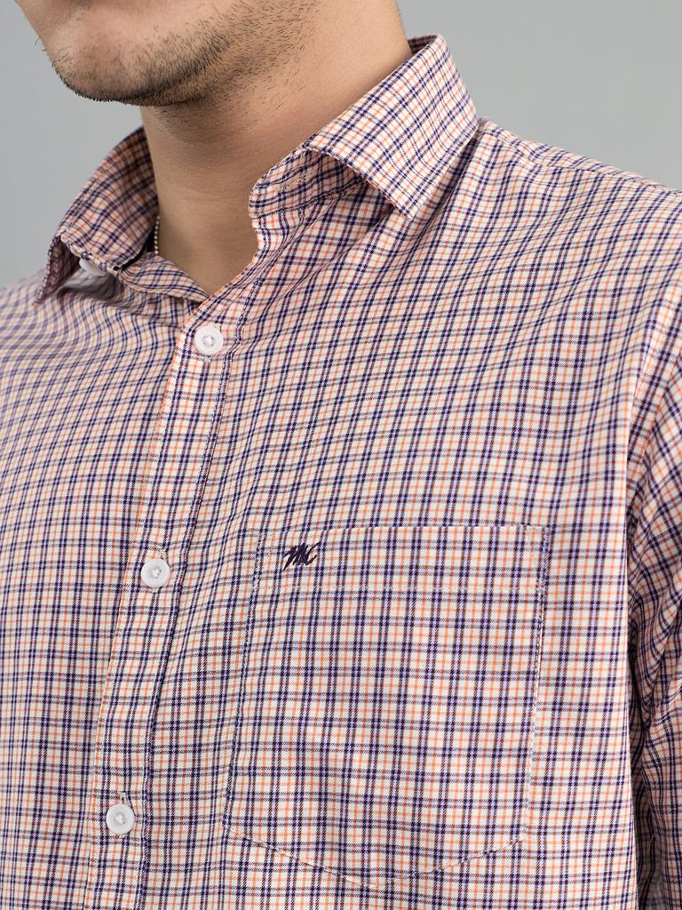 Monte Carlo Mens Regular Fit Check Full Sleeve Shirt